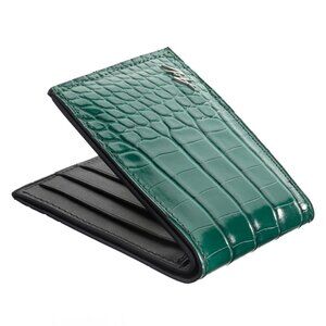 Elegant Alligator Leather Wallet – Giftable - Emerald Isle Color